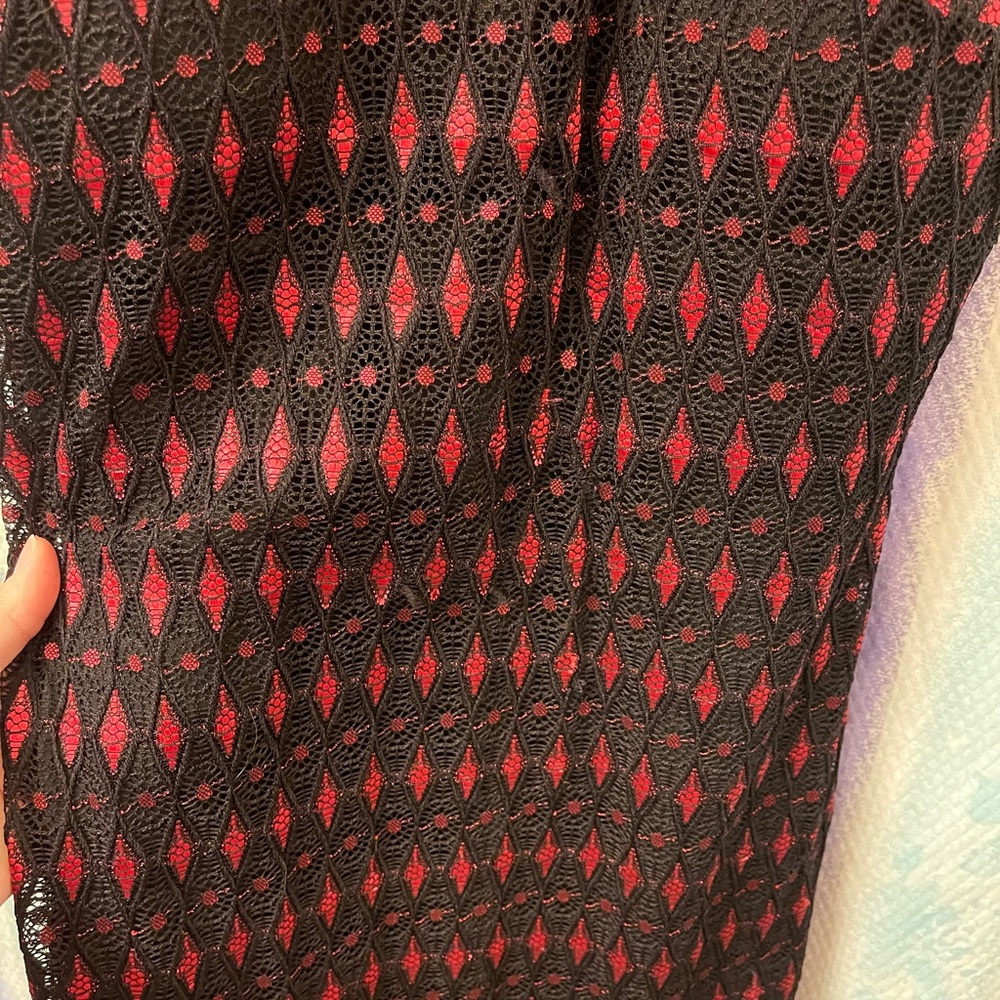 NWOT lacy black and pink dress - Picture 3 of 6